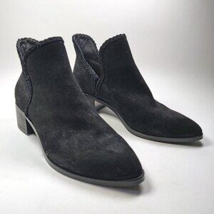 Lucky Brand Terisha Heeled Boots Black Leather Size 7 Western Rodeo Festival